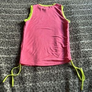 strawberry drawstring tank in pink 🍓
